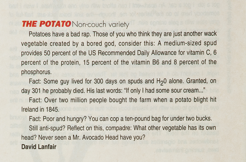 DIRT – POTATO REVIEW